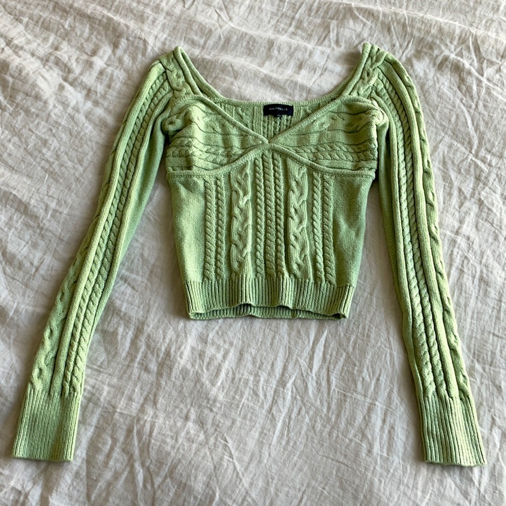 Majorelle Light Green Sweater Top